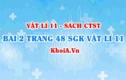 Bài 2 trang 48 SGK Vật lí 11 Chân trời sáng tạo